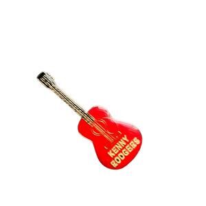 Vintage Kenny Rodgers guitar enamel hat lapel festival pin